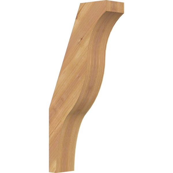 Ekena Millwork 3 1/2"W x 10"D x 22"H Funston Smooth Knee Brace, Western Red Cedar BRC04X10X22FST00SWR - main